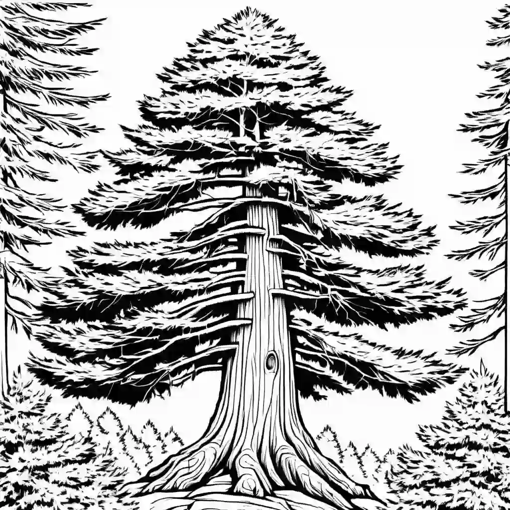 Cedar Tree coloring pages